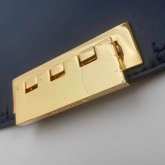 Zac Posen Eartha Iconic Top Handle Navy/White - Picture 9 of 15